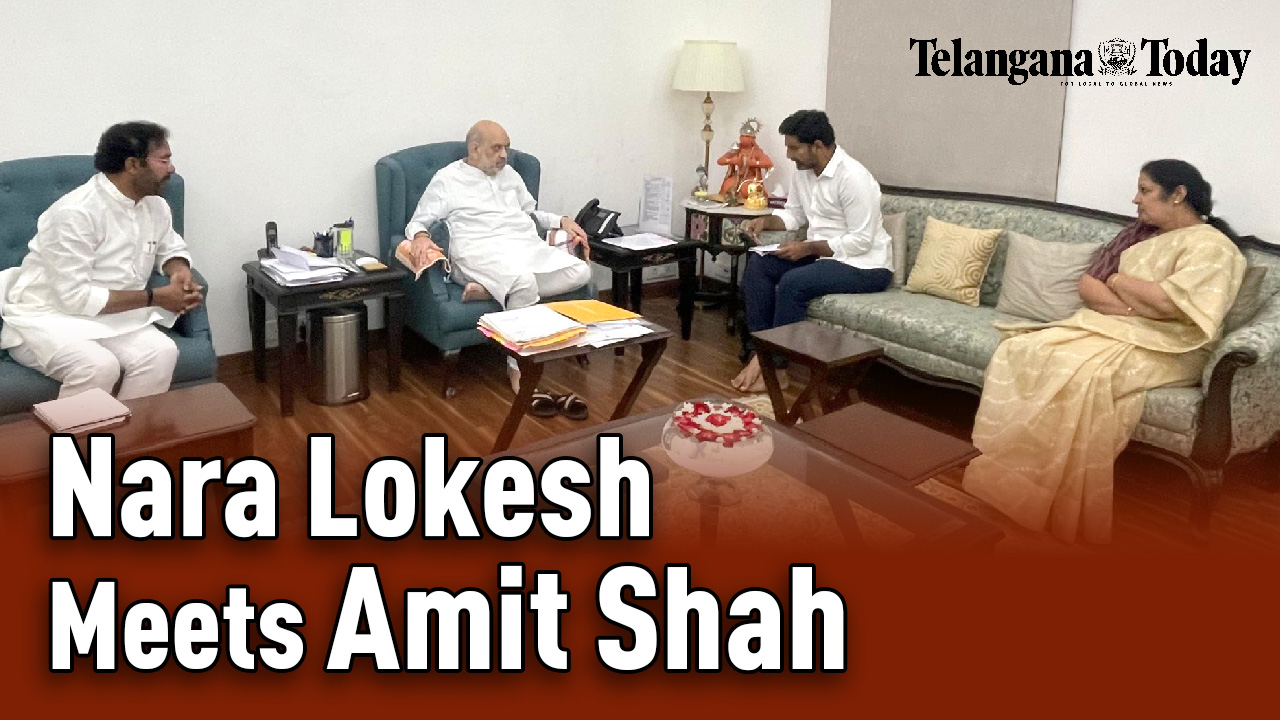 Nara Lokesh Meets Amit Shah About Chandrababu Naidu