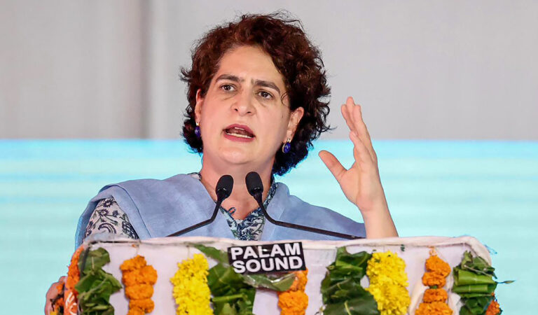 Rajasthan polls: Priyanka questions Centre’s silence on OPS