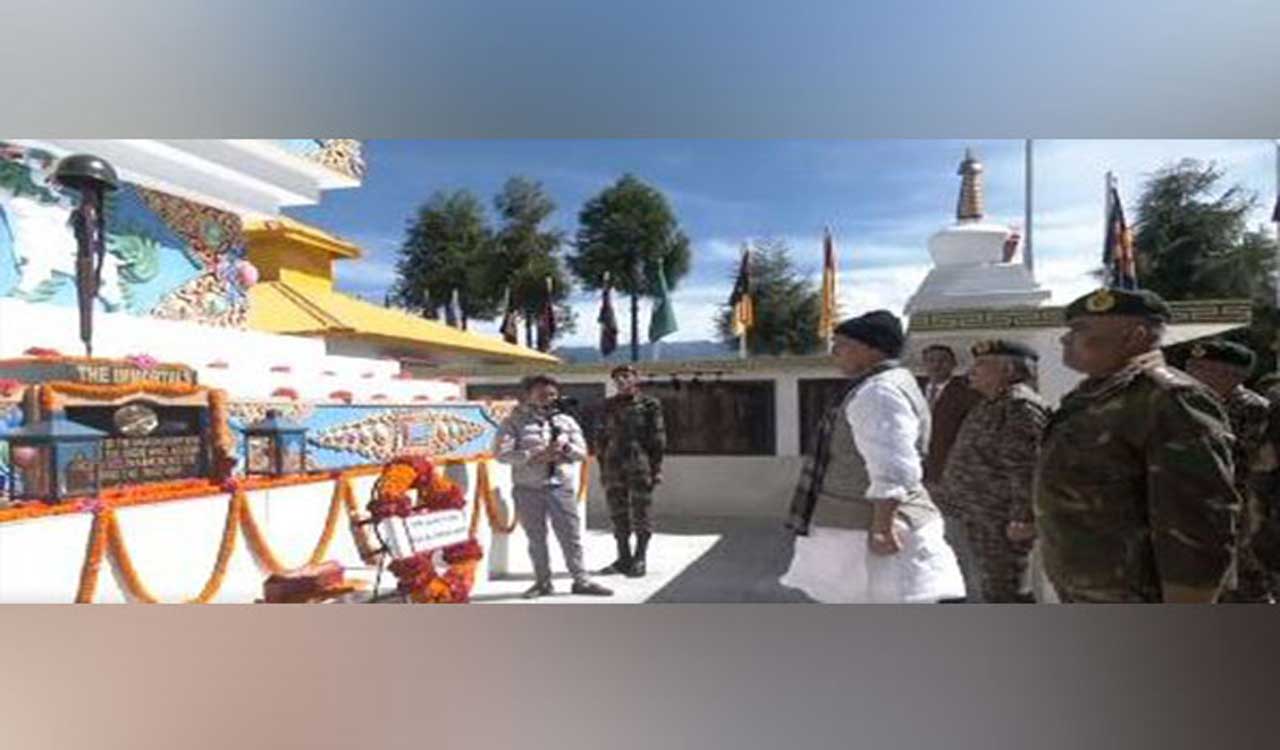 Rajnath Singh visits forward posts in Arunachal; reviews defence preparedness along LAC