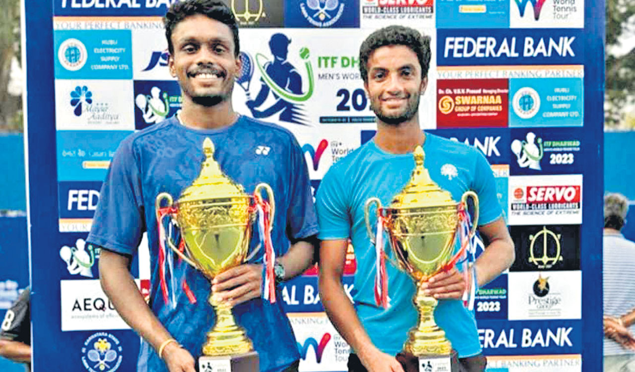 Sai Karteek pair finishes runners-up at World Tour Tennis