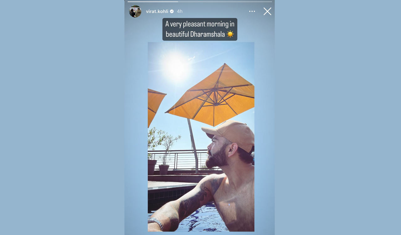 Virat Kohli relaxes by pool in Dharamshala after historic win