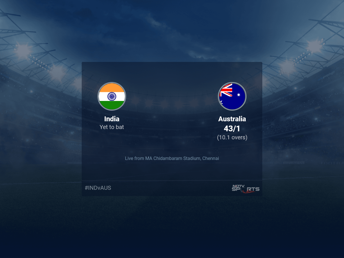 India vs Australia Live Score Ball by Ball, World Cup 2023 Live Cricket Score Of Today's Match on NDTV Sports