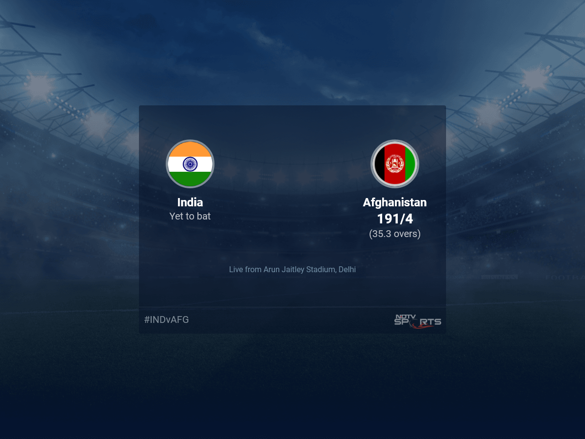 India vs Afghanistan Live Score Ball by Ball, World Cup 2023 Live Cricket Score Of Today's Match on NDTV Sports