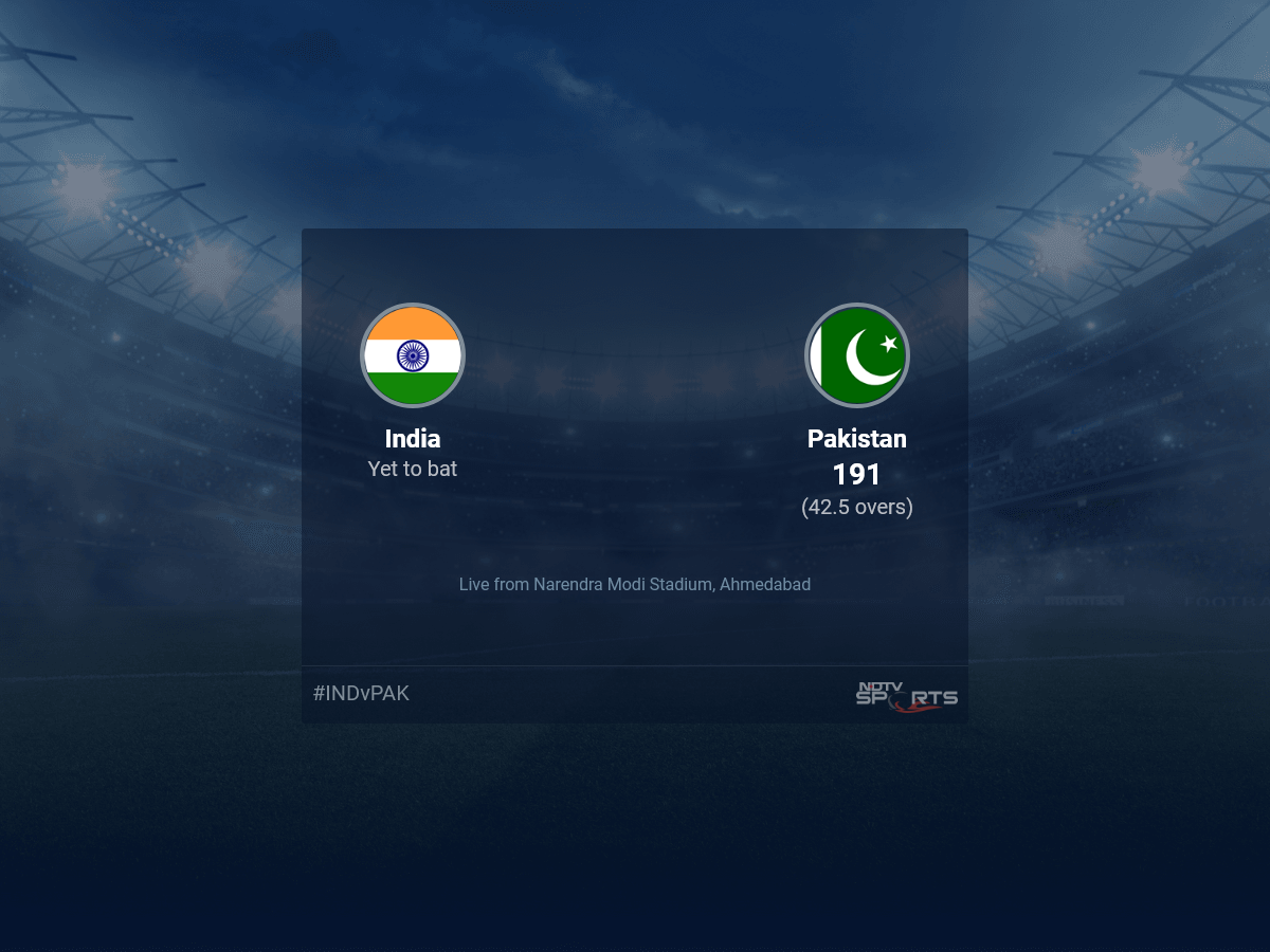 India vs Pakistan Live Score Ball by Ball, World Cup 2023 Live Cricket Score Of Today's Match on NDTV Sports