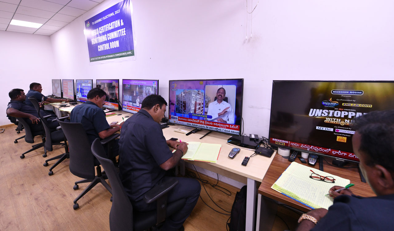 Telangana: Officers keeping close watch on election-related content on television networks