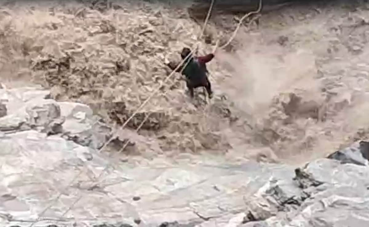 Video: Bridge Washed Away, MLA Ziplines Across River In Flood-Hit Sikkim