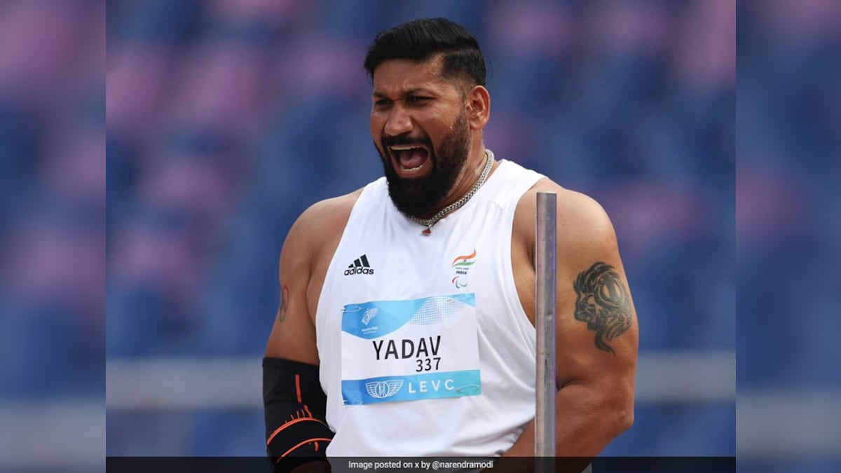 Neeraj Bags Gold In Men's Javelin Throw F55, Sets New Para Asiad Record