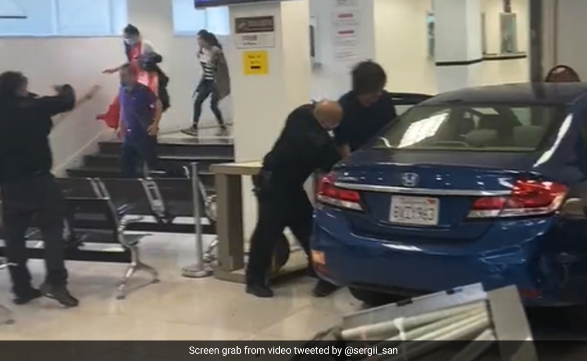 On Camera, Car Crashes Into Chinese Consulate In US, Driver Shot Dead