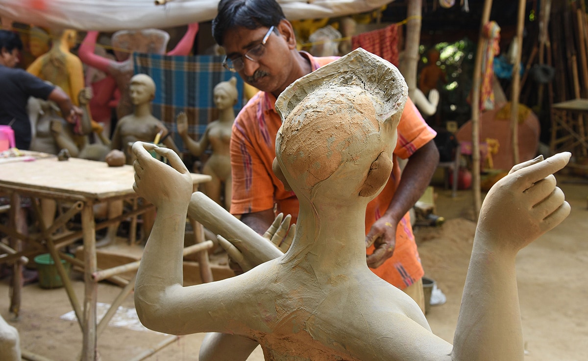 Goddess Durga Idols Come To Life Ahead Of Big Festival: 10 Pics