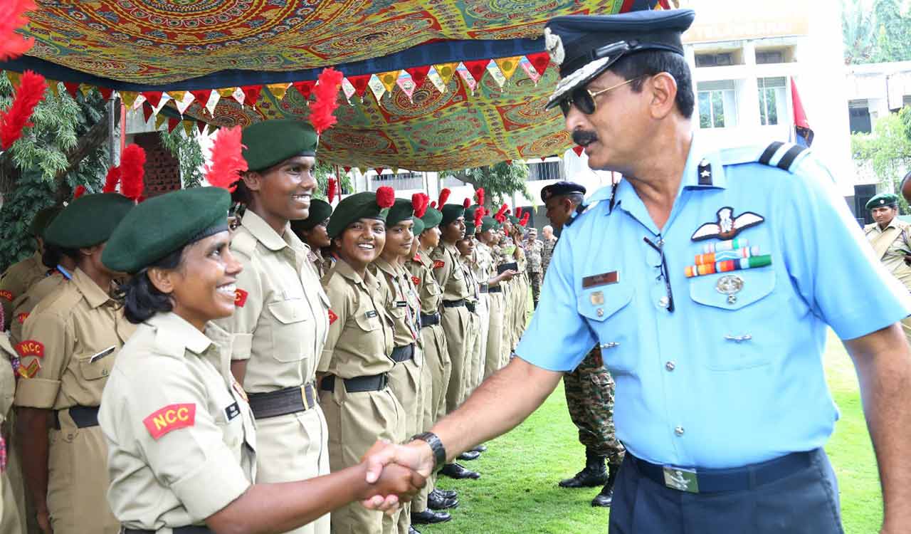 NCC cadets from TS felicitated by DDG for exemplary performances in All India Thal Sainik Camp