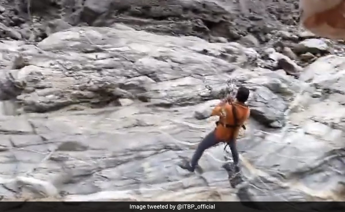 Video: 56 Ziplined To Safety In Flood-Hit Sikkim By Border Cops' Rescuers