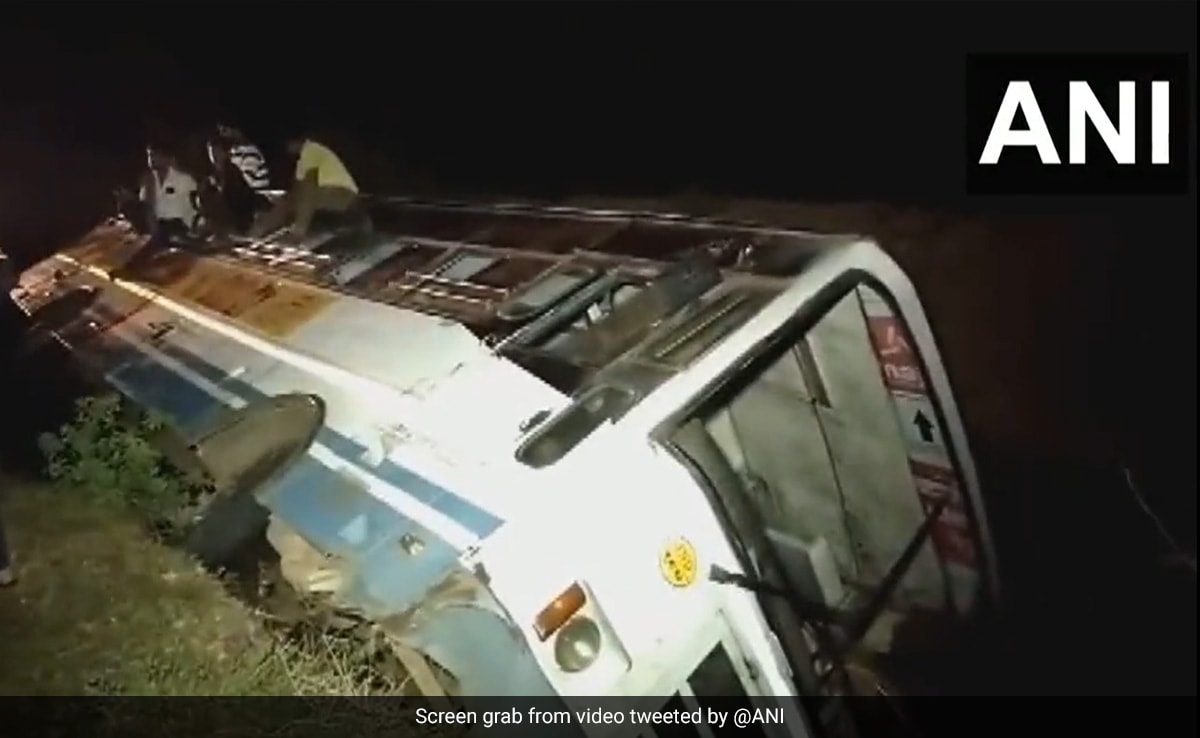 40 Injured After Bus Overturns In Gujarat's Surendranagar