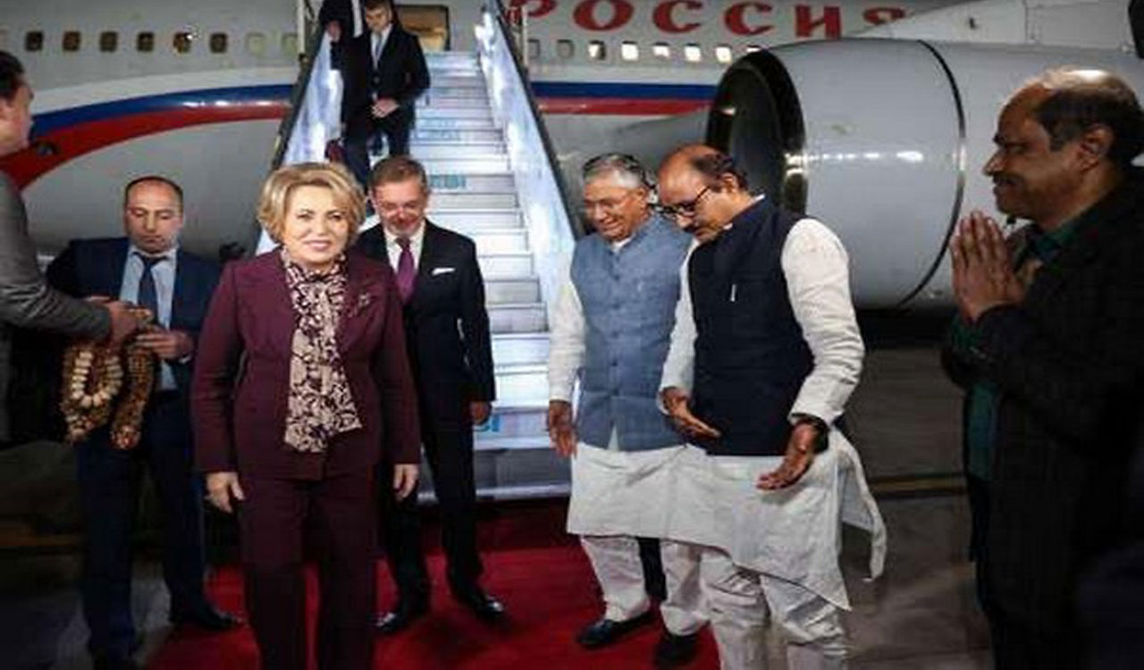 Russian delegation led by Upper House Speaker arrives in Delhi to participate in 9th P20 Summit