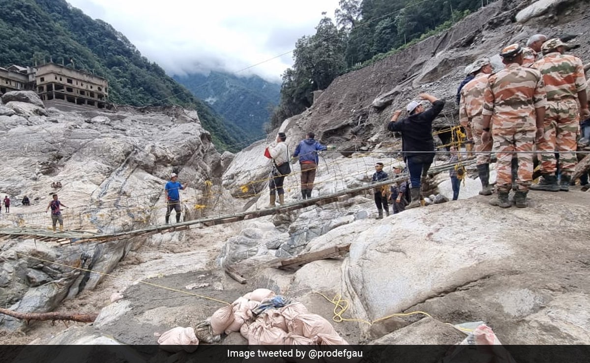 Teesta River In Full Spate, Rescue Efforts In Progress In Sikkim