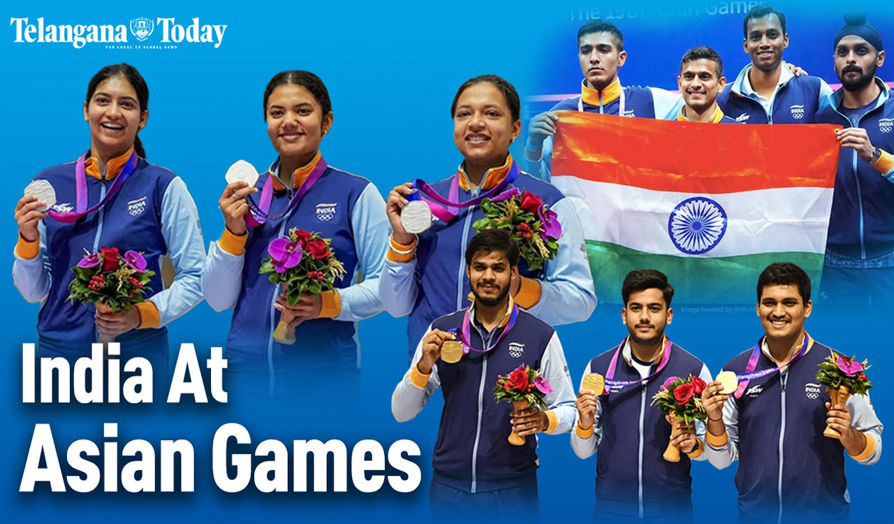 India At 19th Asian Games: 8 Gold, 12 Silver, 12 Bronze | Hangzhou, China | Telangana Today