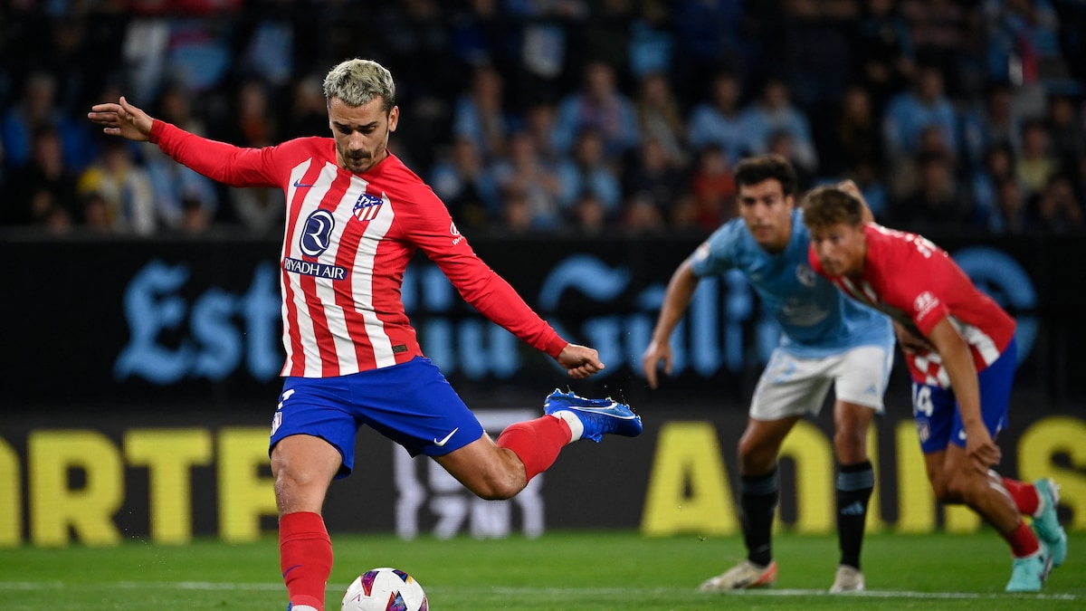 Antoine Griezmann Treble Against Celta Vigo Takes Atletico Madrid Second