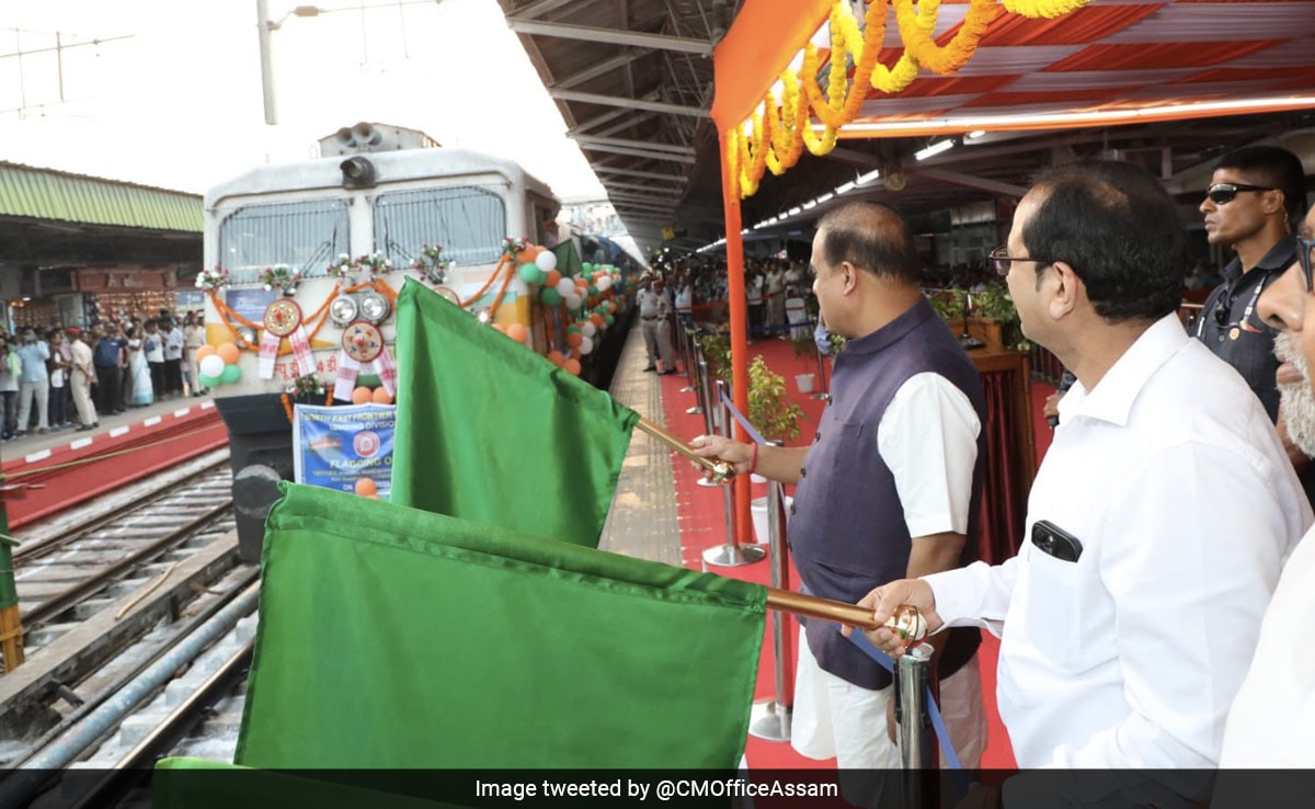 Assam Chief Minister Flags Off 2 New Trains In North-Eastern States