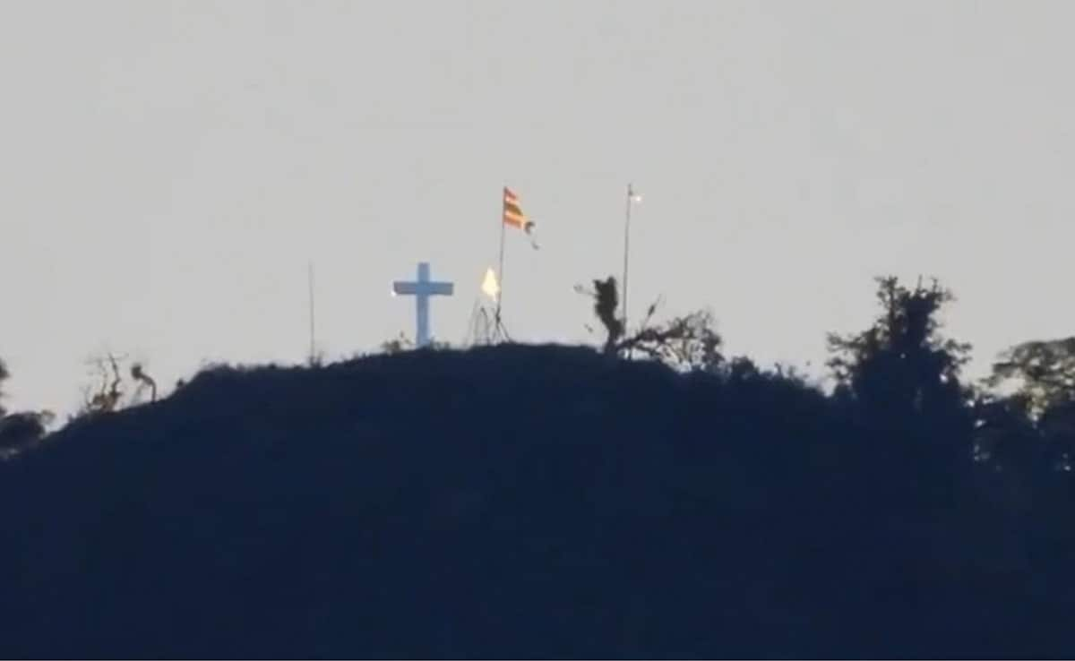 Row Over Cross And Flag Atop Manipur's "Sacred" Hill, Police Case Filed