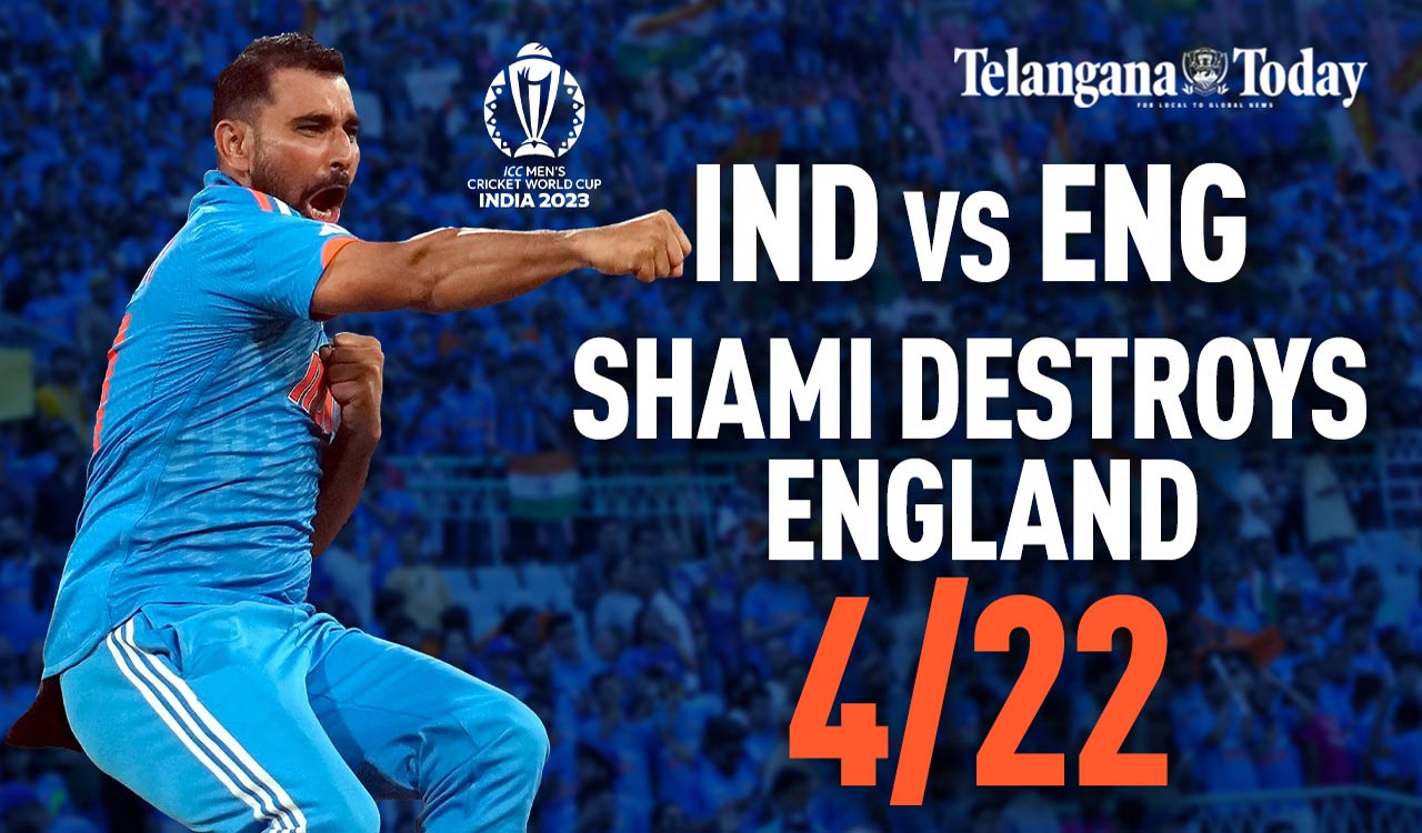 Mohammed Shami: The Golden Arm Bowler (4/22) | India vs England World Cup Highlights