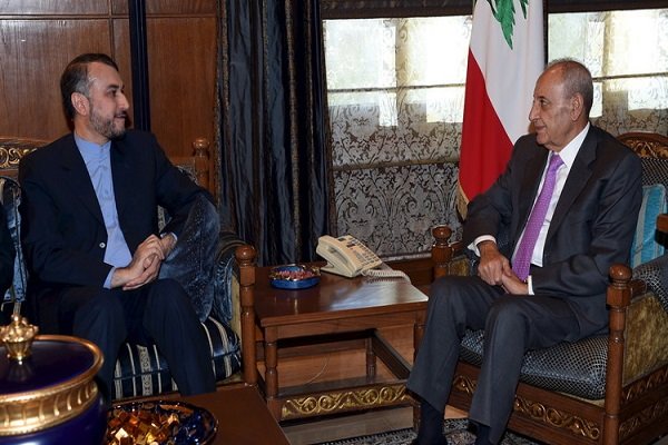 Iran top diplomat meets Lebanese Parl. Speaker(+VIDEO)