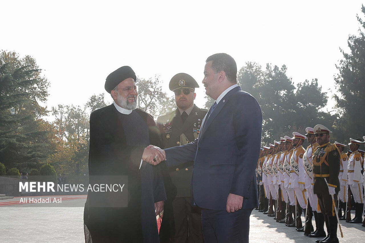 Welcoming ceremony of Iraqi PM in Tehran