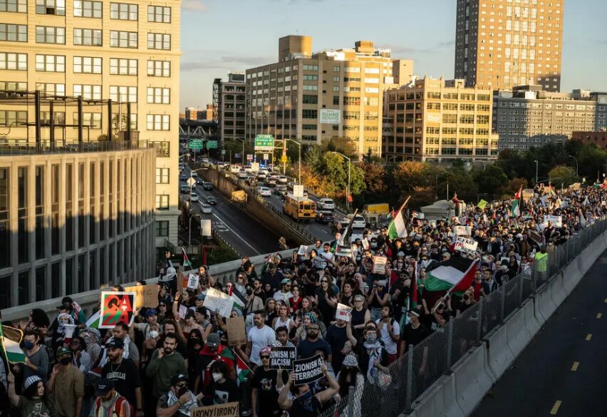 VIDEO: March in support of Palestine in NYC streets