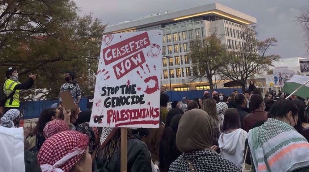 Pro-Palestinian demo held outside US State Department