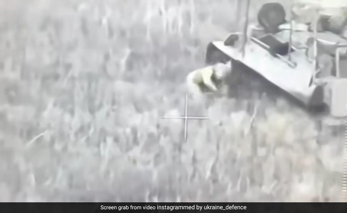 Video: Russian Soldier Jumps Out Of Kamikaze Vehicle Rigged With Explosives