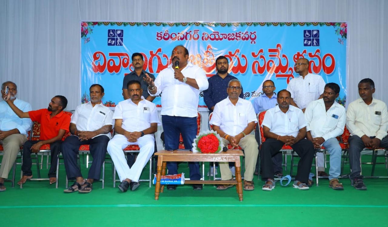 Telangana government giving top priority for welfare of disabled persons: Gangula Kamalakar