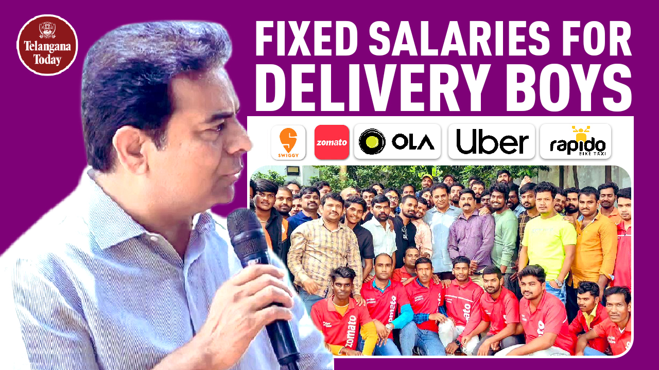 KTR Promises Fixed Salaries For Delivery Boys | KT Rama Rao And BRS Party Deal With Swiggy & Zomato