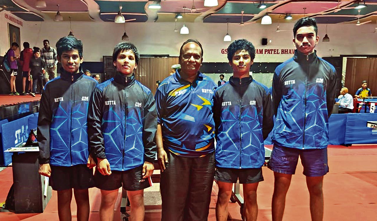 Hyderabad’s boys team emerge champions in TS & Inter-District Table Tennis Championship