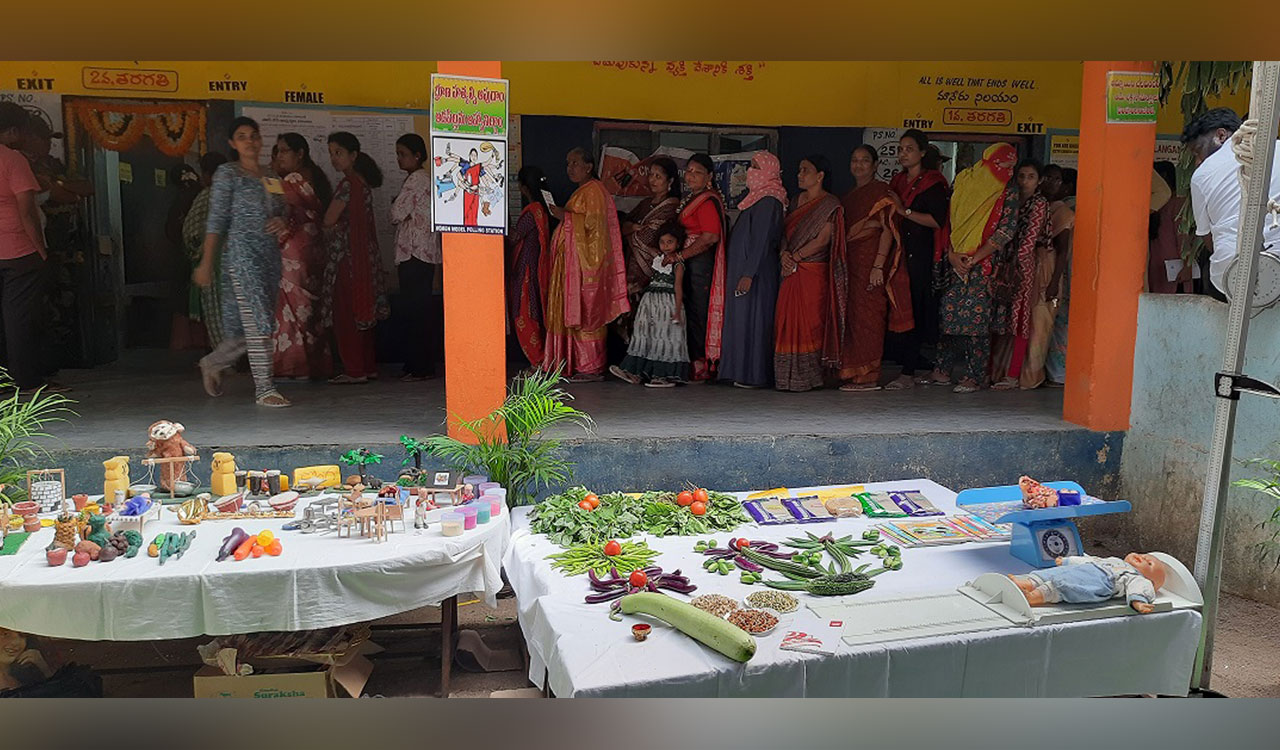 Nutrition food exhibition attracts voters in Karimnagar