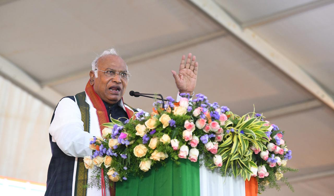 BRS, BJP, MIM working with secret understanding for elections: Mallikarjun Kharge