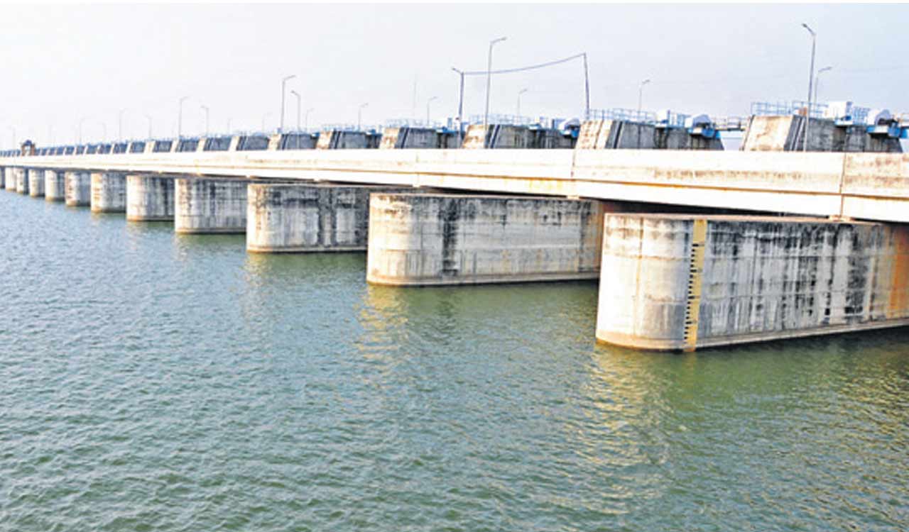 Sinking of Medigadda pillars due to changes in riverbed: Engineers