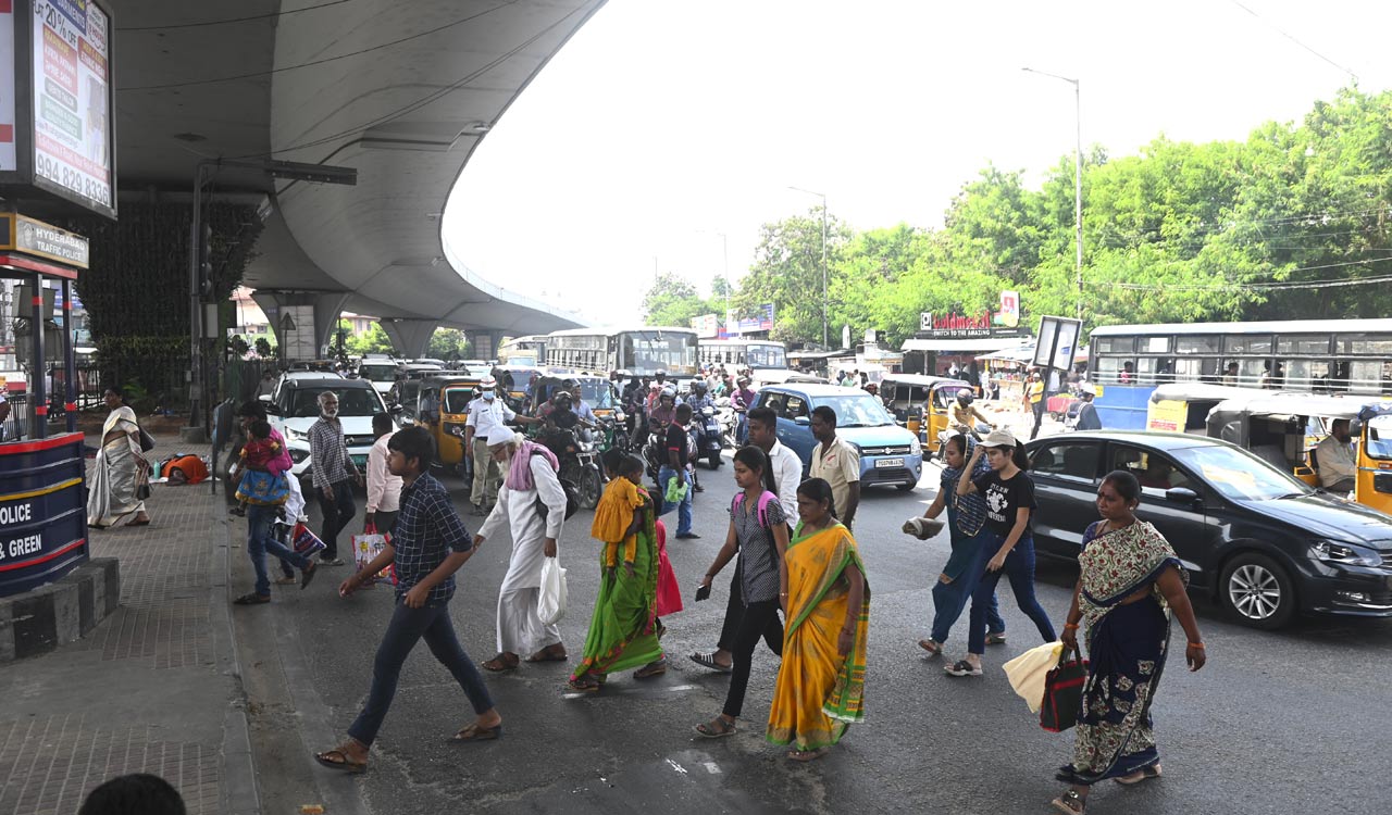 Chaos prevails on this stretch in Hyderabad