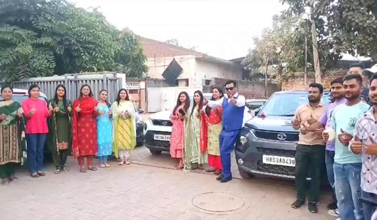 Pharma company owner gifts cars to employees for Diwali