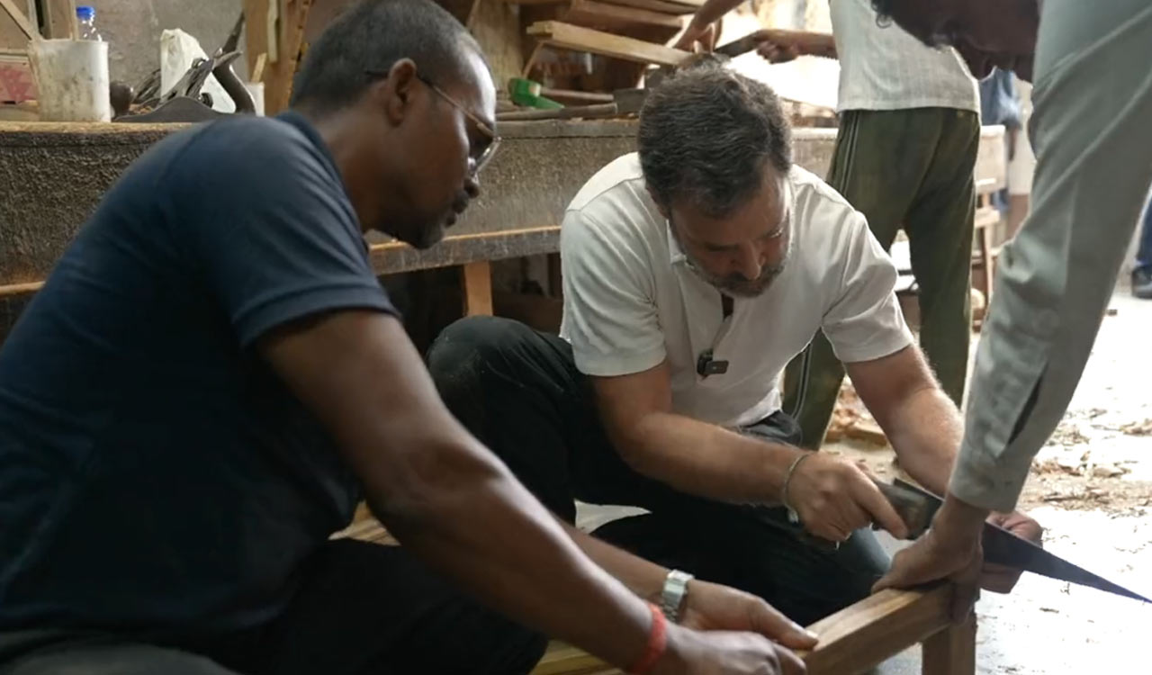 Rahul Gandhi hails hard work of carpenters, shares video of his visit to Kirti Nagar furniture market