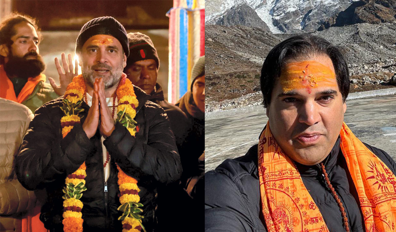 Rahul Gandhi meets Varun Gandhi at Kedarnath