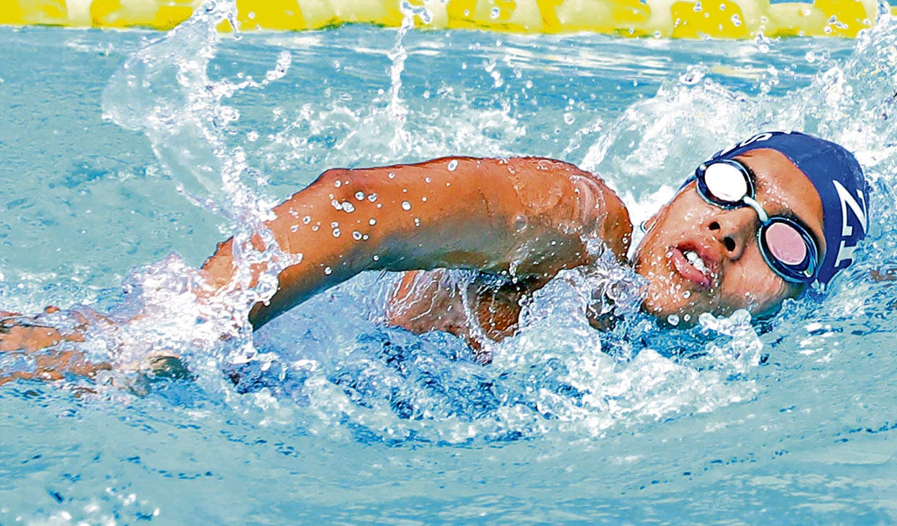 Telangana swimmer Vritti bags her fourth medal at National Games