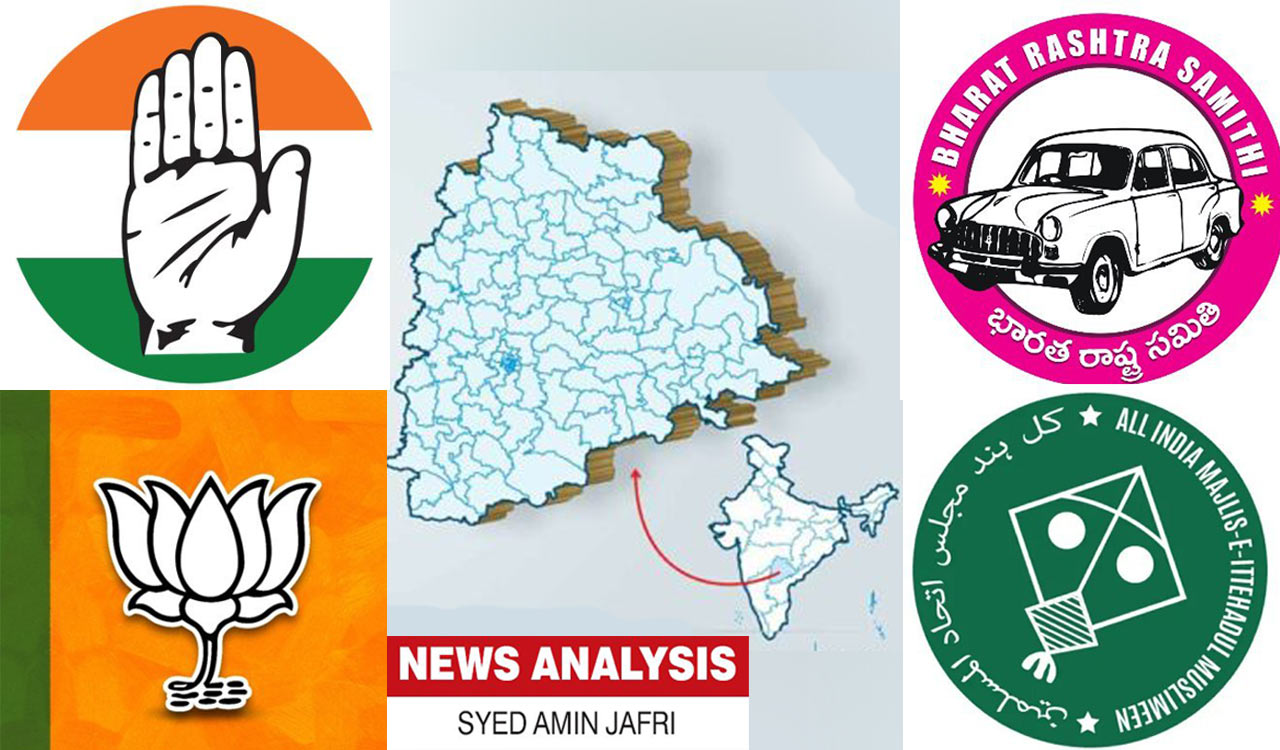 Telangana Polls: Intense battle as Congress, BJP challenge BRS & AIMIM dominance in GHMC