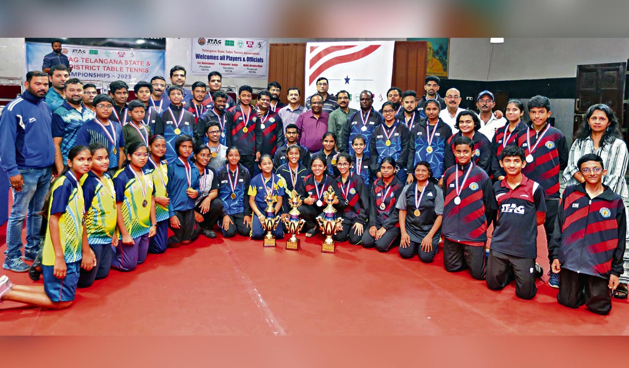 RR men, Hyderabad women clinch team titles at TS and Inter-District Table Tennis Championship