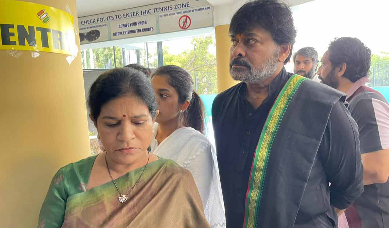 Telangana Assembly Elections: Chiranjeevi, other actors exercise their franchise