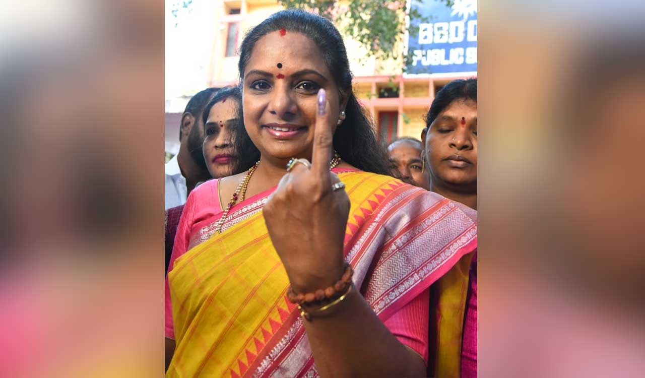 Telangana Assembly elections: Kavitha casts vote, encourages urban participation in polls