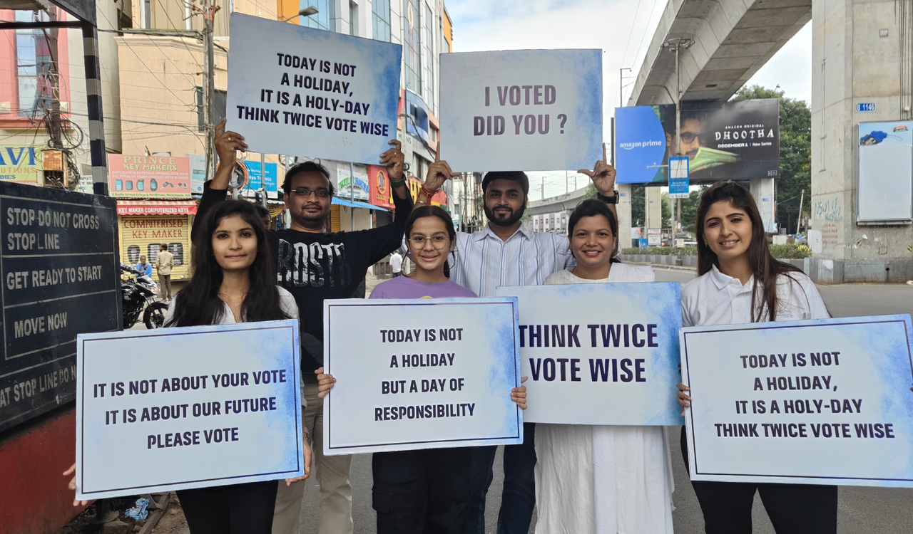 Youngsters rally voters with enthusiasm in Hyderabad