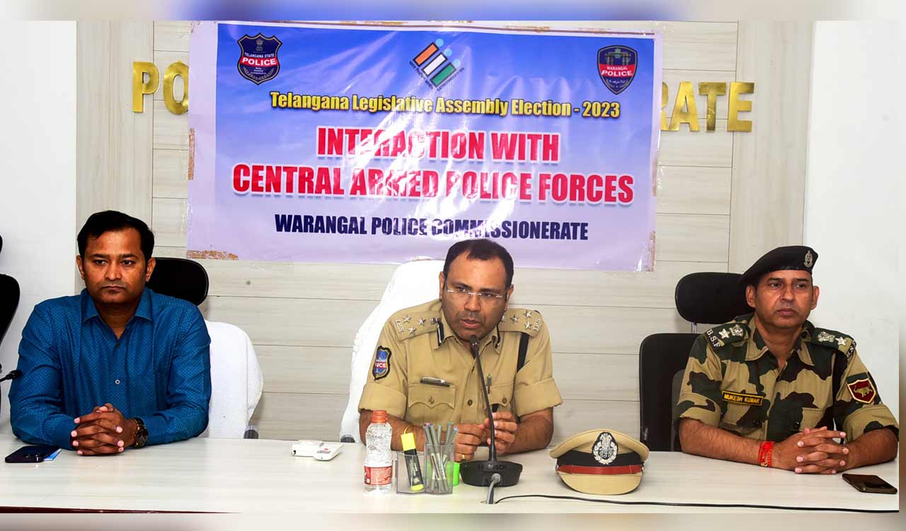 Warangal CP holds meeting with CAPF, chalks out strategies for smooth polls