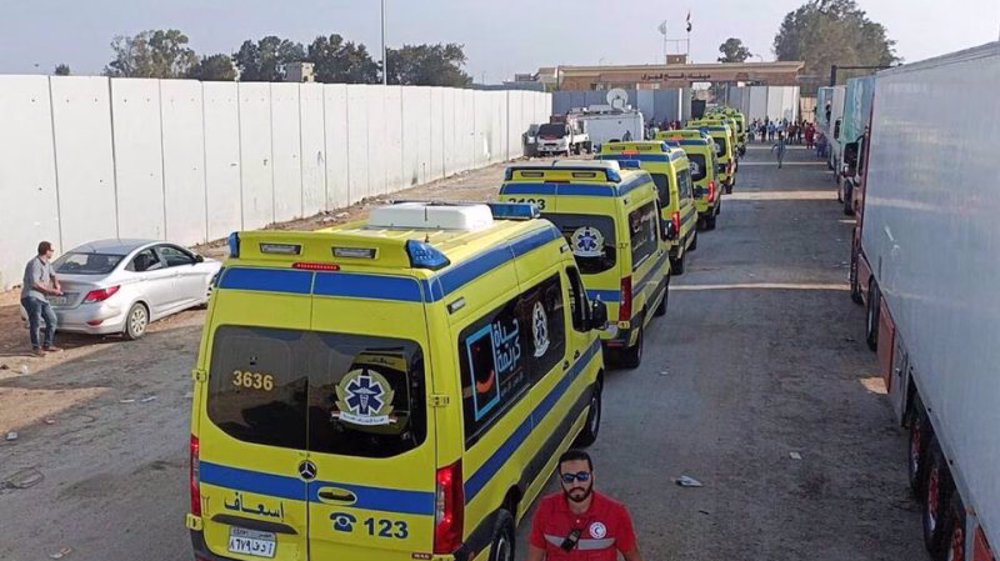 First group of injured Palestinian evacuees from Gaza cross into Egypt