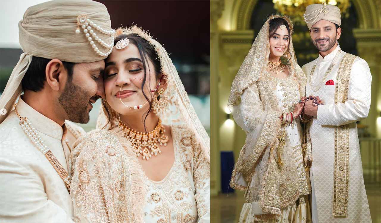 Watch: Hyderabad model Andleeb Zaidi, B’wood actor Ali Merchant make first public appearance after wedding