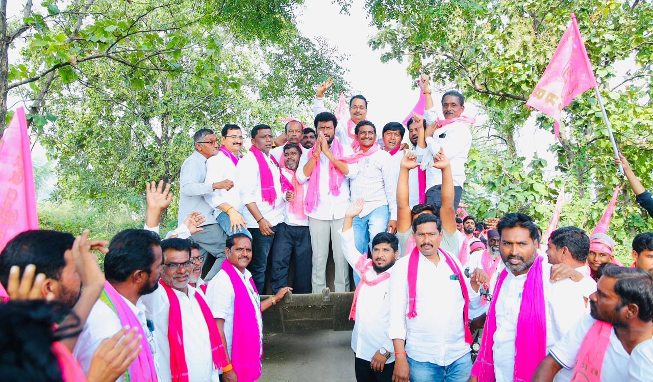 Telangana Polls 2023: BRS nominee Anil Jadhav campaigns in Mukhra (K)