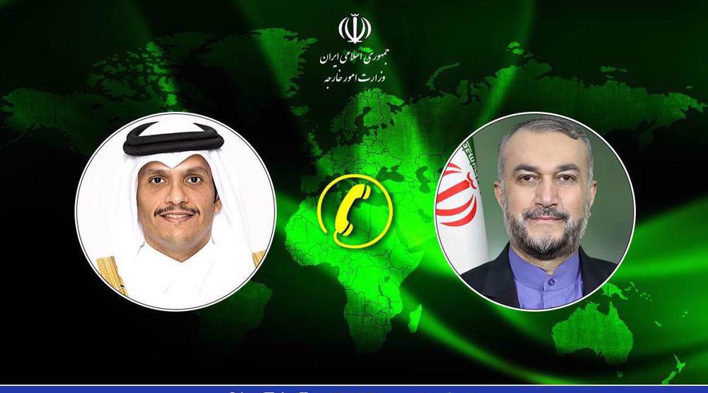 Iran, Qatar FMs urge world to stop Israeli violations of international law