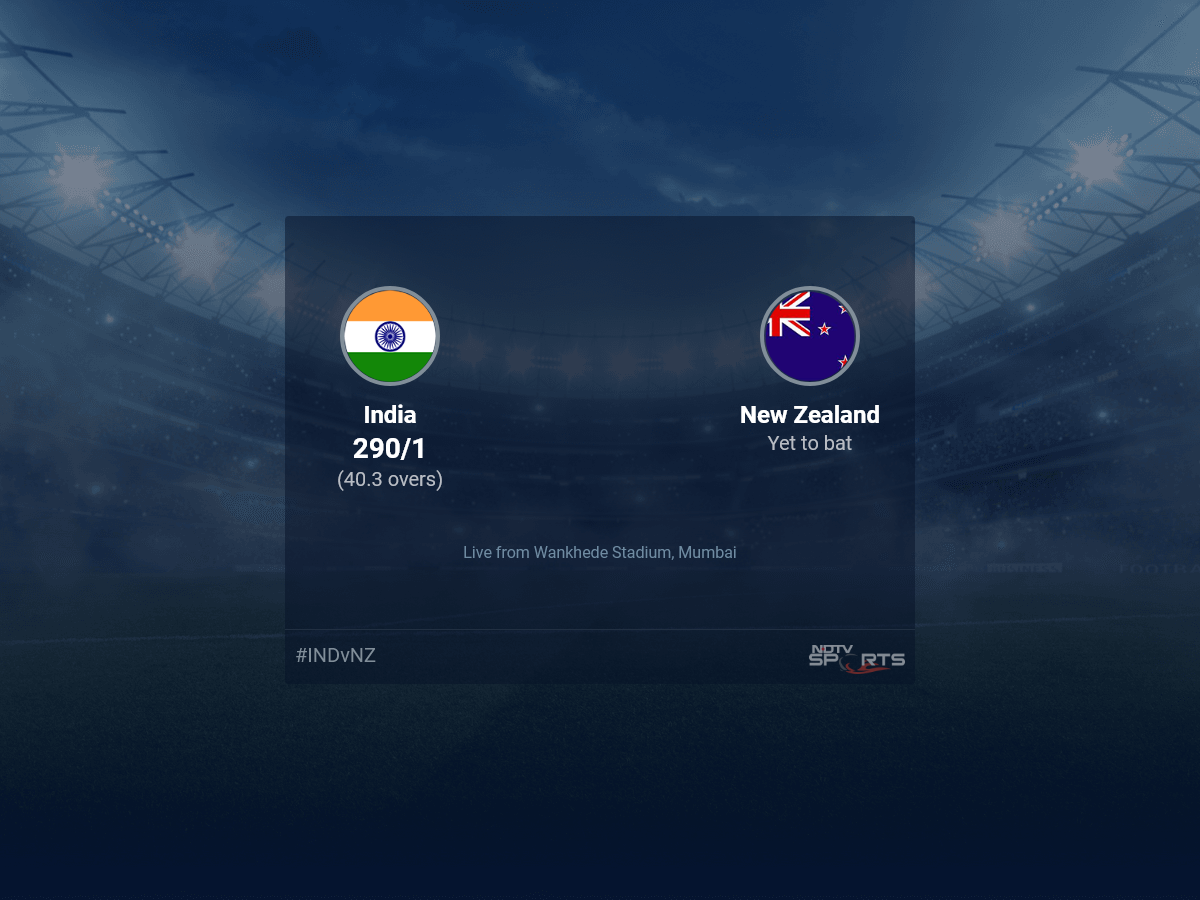 India vs New Zealand: World Cup 2023 Live Cricket Score, Live Score Of Today's Match on NDTV Sports